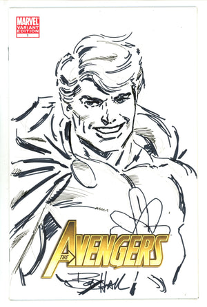 Avengers Vol 4 1 Blank Variant NM- Signed / Remarked Bob Hall (2010)