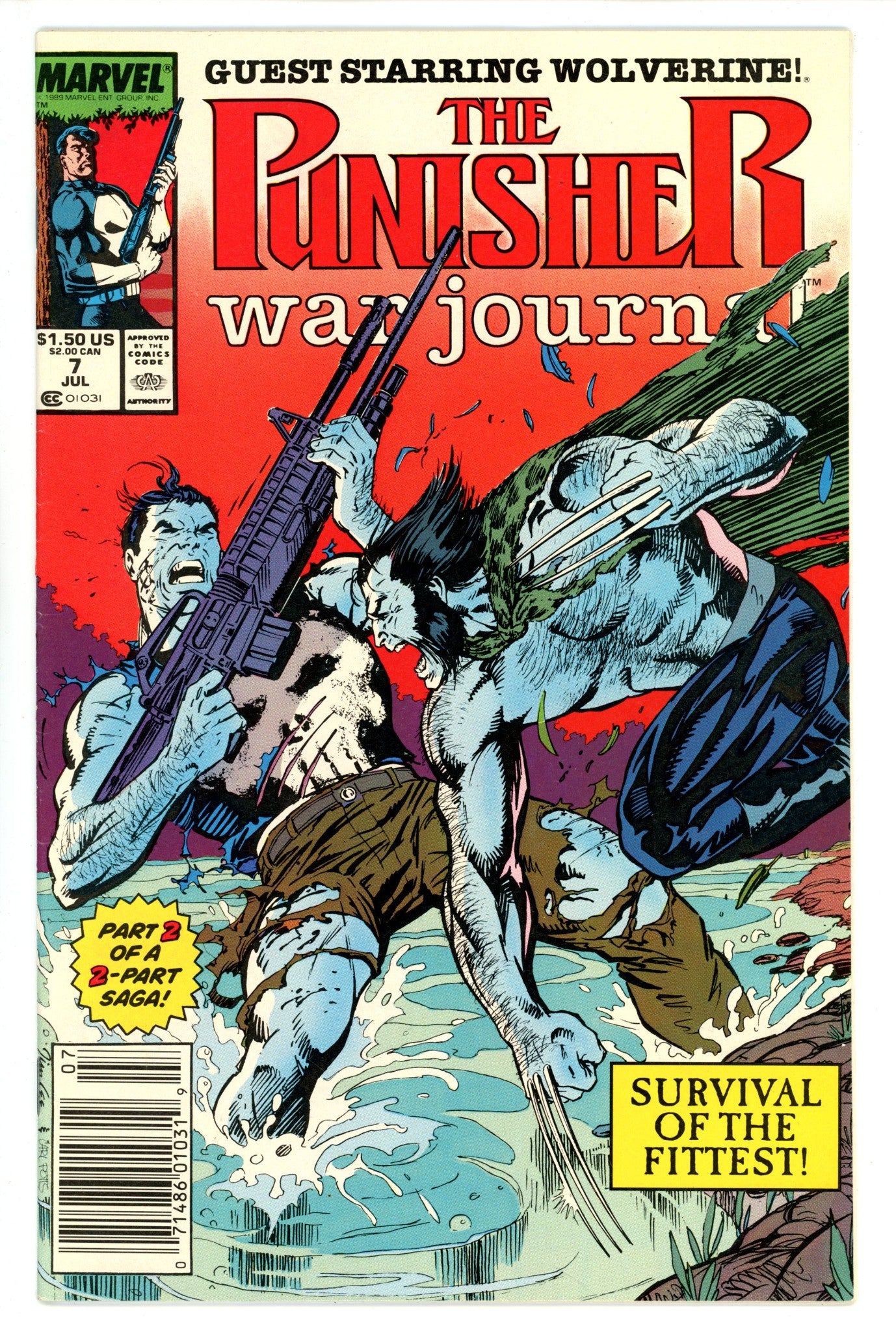 The Punisher War Journal Vol 1 7 Newsstand (1989)