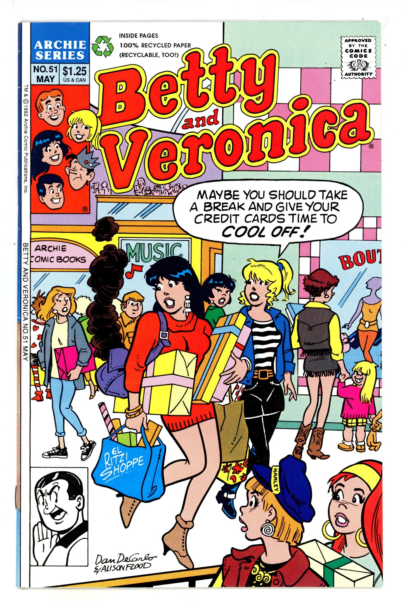 Betty and Veronica Vol 1 51 Mid Grade (1992) 