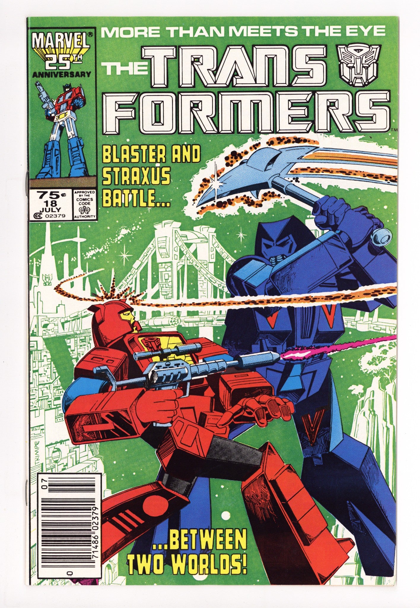 The Transformers 18 NM (9.4) (1986) Newsstand 