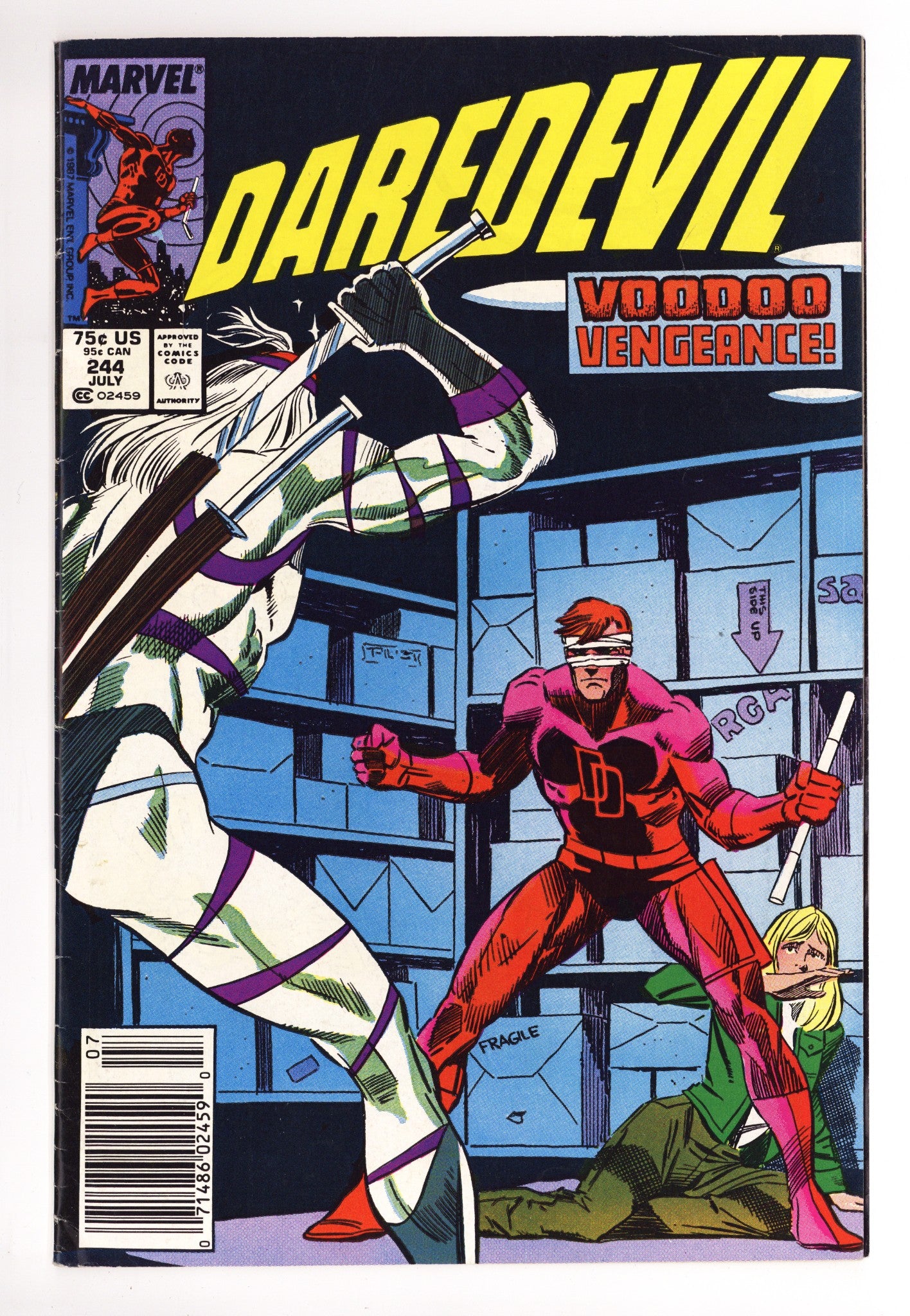 Daredevil Vol 1 244 Low Grade (1987) Newsstand 