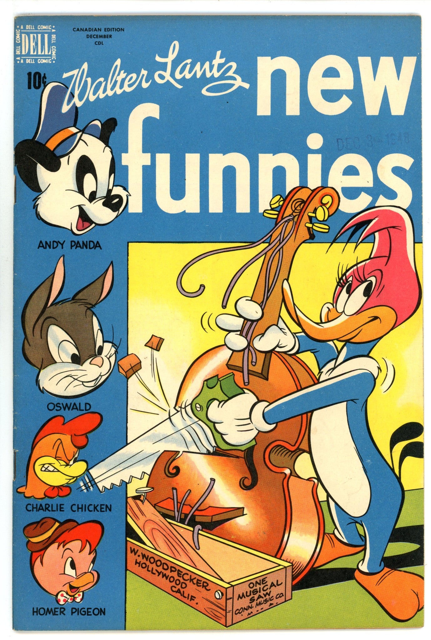 Walter Lantz New Funnies 142 FN/VF (7.0) (1948) Canadian Edition 