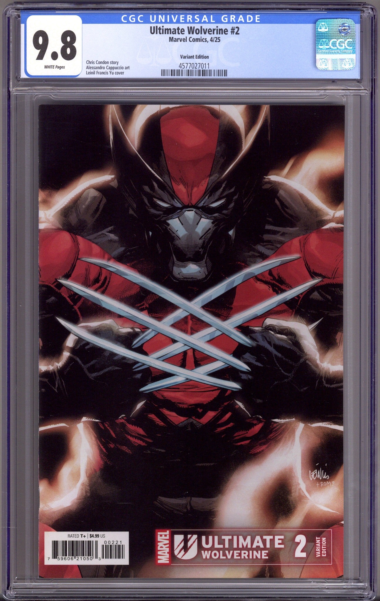 Ultimate Wolverine 2 CGC 9.8 (NM/M) (2025) Yu Variant 