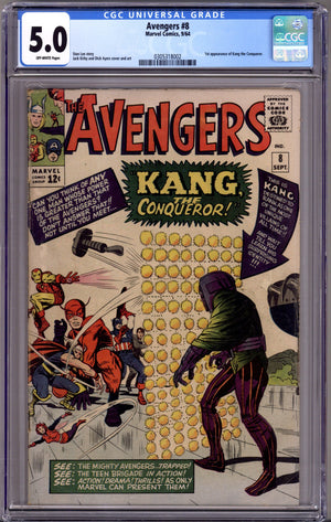 The Avengers Vol 1 8 CGC 5.0 (VG/FN) (1964)