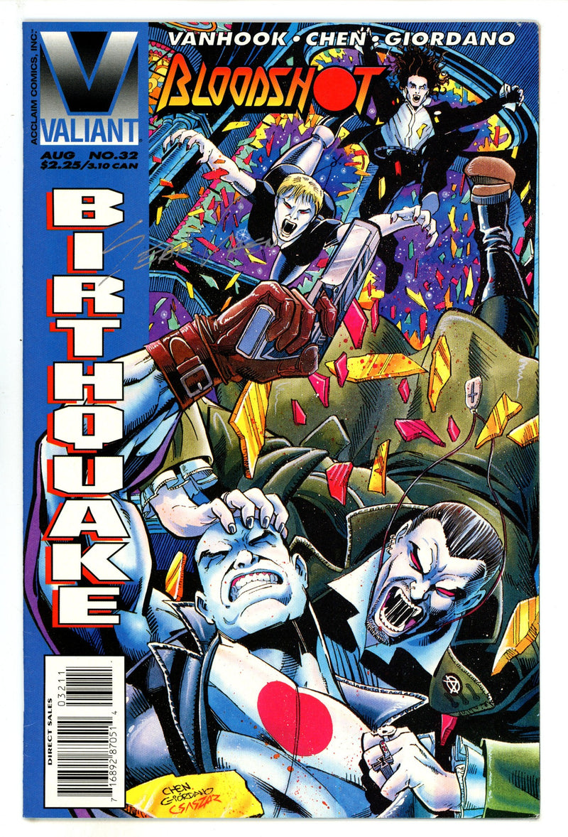 Bloodshot Vol 1 32 Mid Grade (1995) Signed x1 Cover Sean Chen 