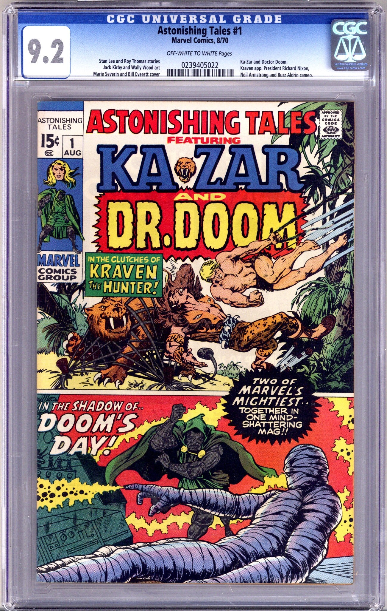 Astonishing Tales Vol 1 1 CGC 9.2 (NM-) (1970) 
