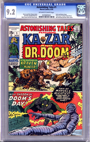 Astonishing Tales Vol 1 1 CGC 9.2 (NM-) (1970)