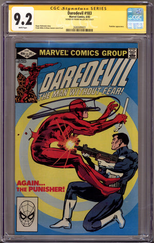 Daredevil Vol 1 183 CGC 9.2 (NM-) (1982) Signed x1 Cover Frank Miller