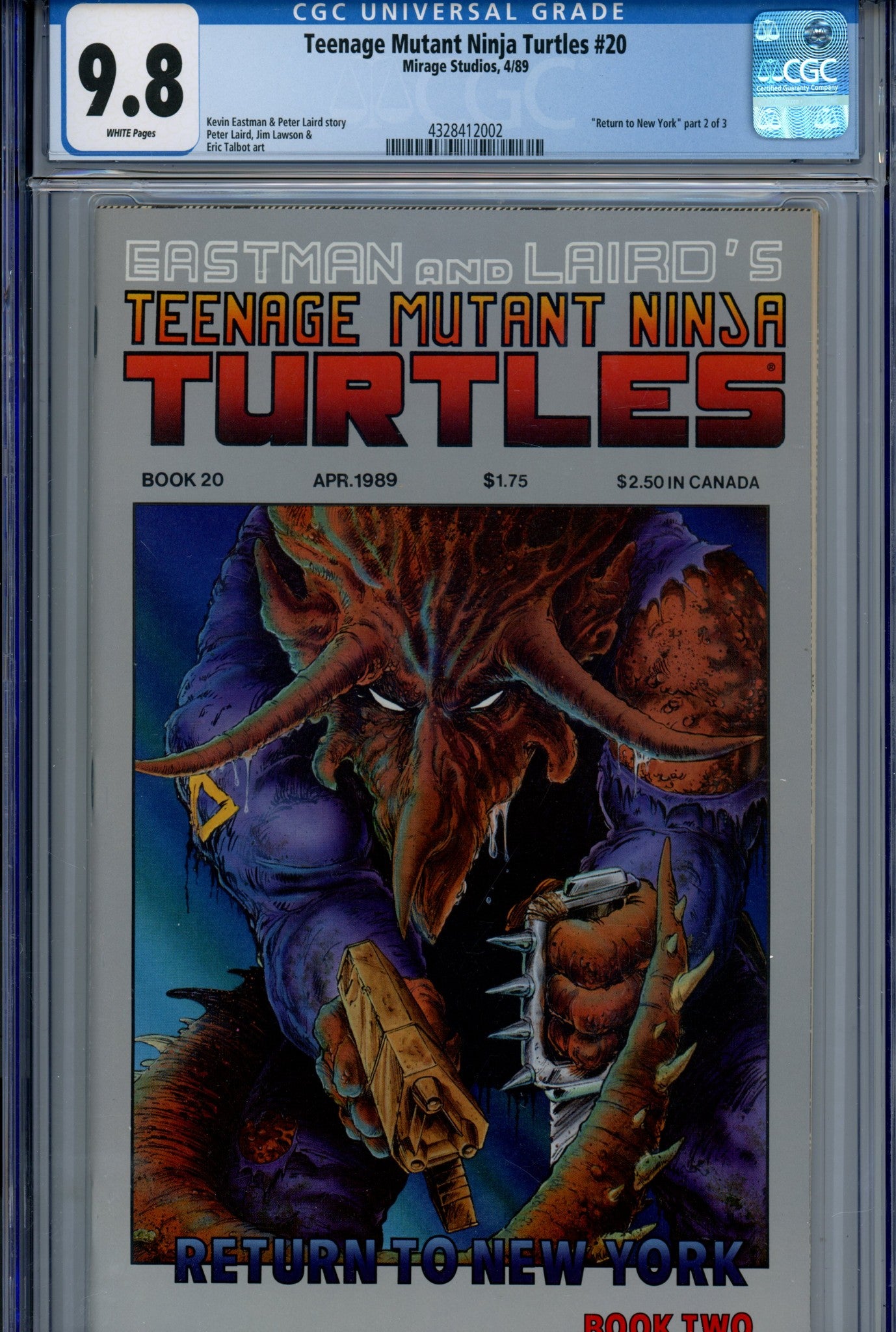 Teenage Mutant Ninja Turtles Vol 1 20 CGC 9.8 (1989)