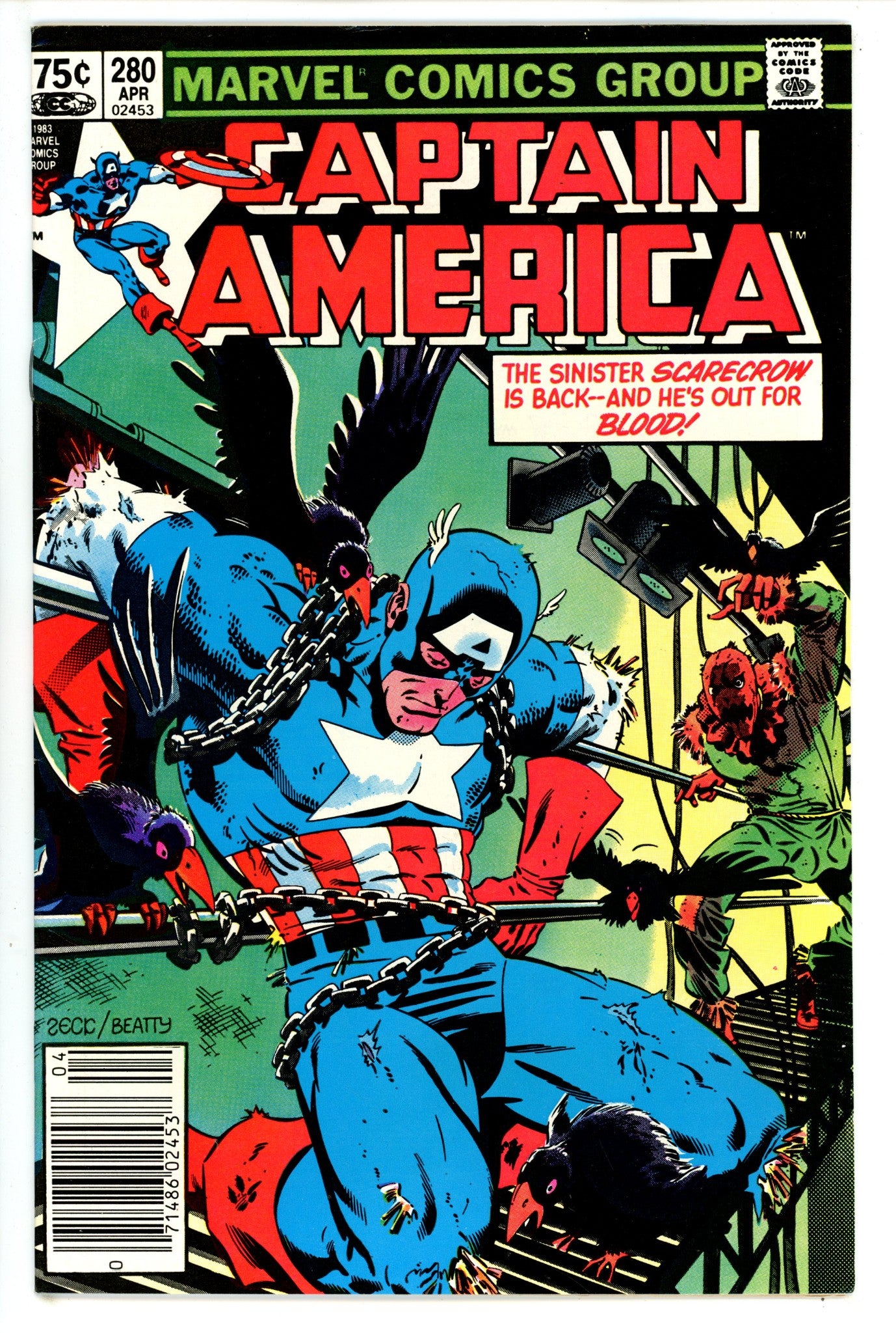 Captain America Vol 1 280 Canadian Variant VF- (1983)