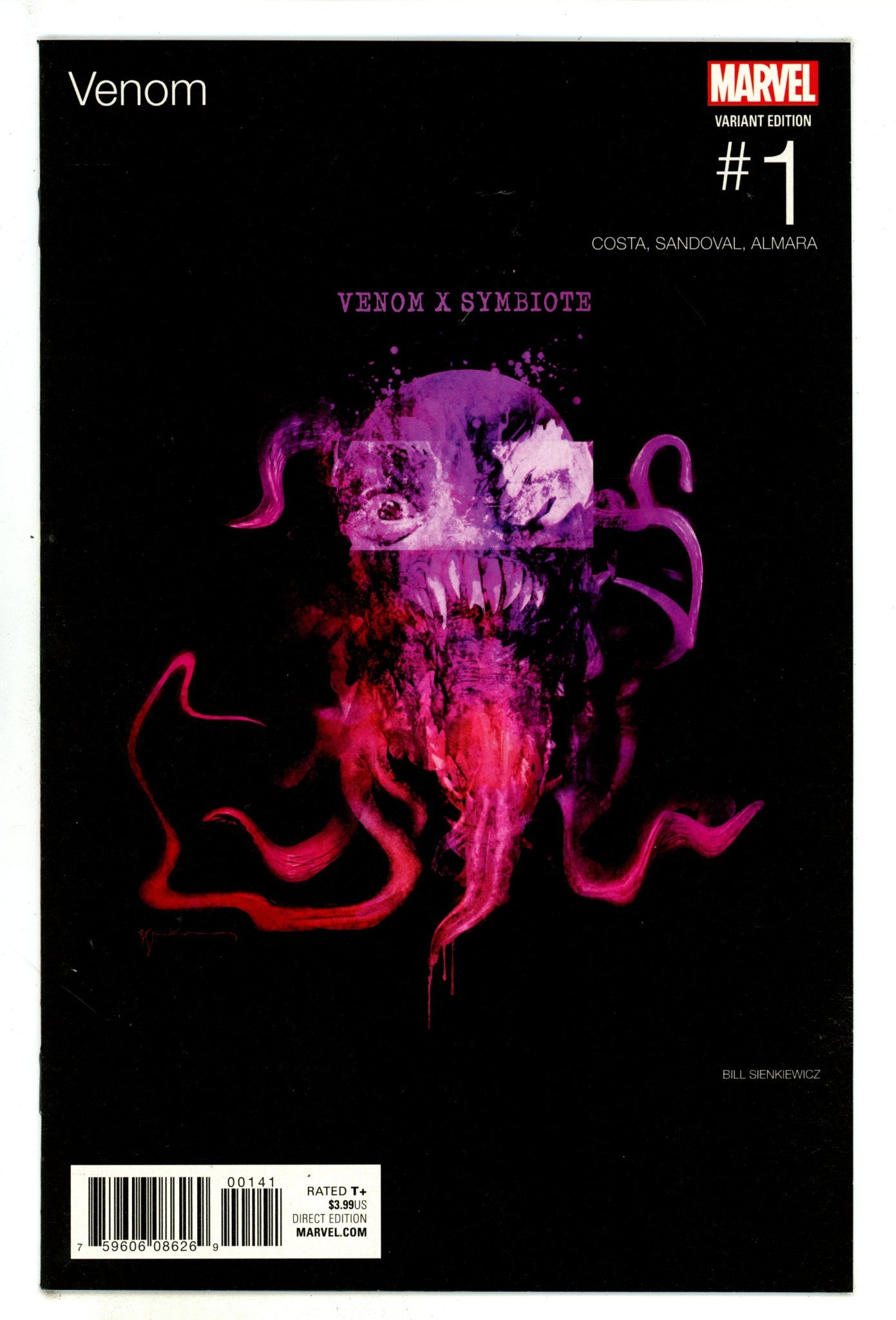 Venom Vol 3 1 VF+ (8.5) (2017) Sienkiewicz Hip-Hop Variant 