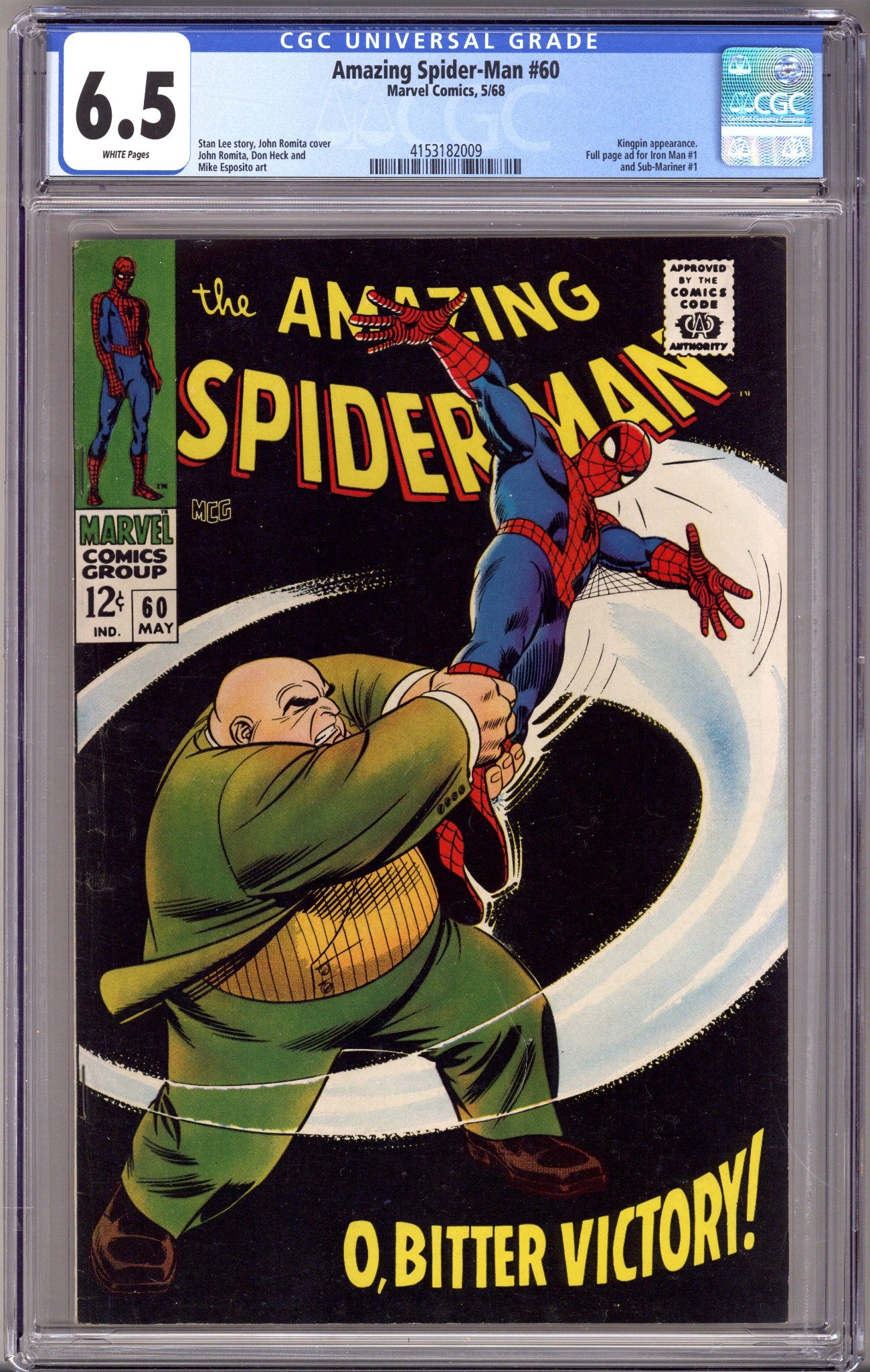 The Amazing Spider-Man Vol 1 60 CGC 6.5 (FN+) (1968) 