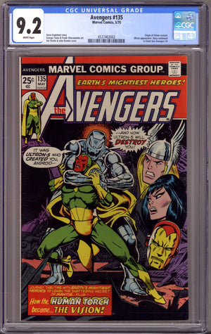 The Avengers Vol 1 135 CGC 9.2 (NM-) (1975)