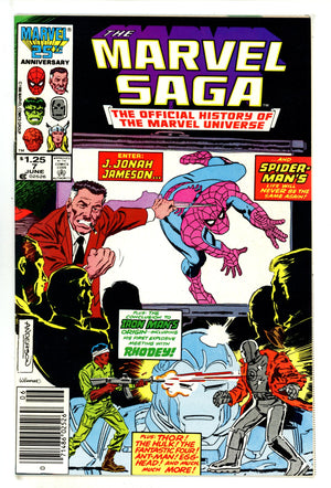 The Marvel Saga the Official History of the Marvel Universe 7 Mid Grade (1986) Canadian Price Variant