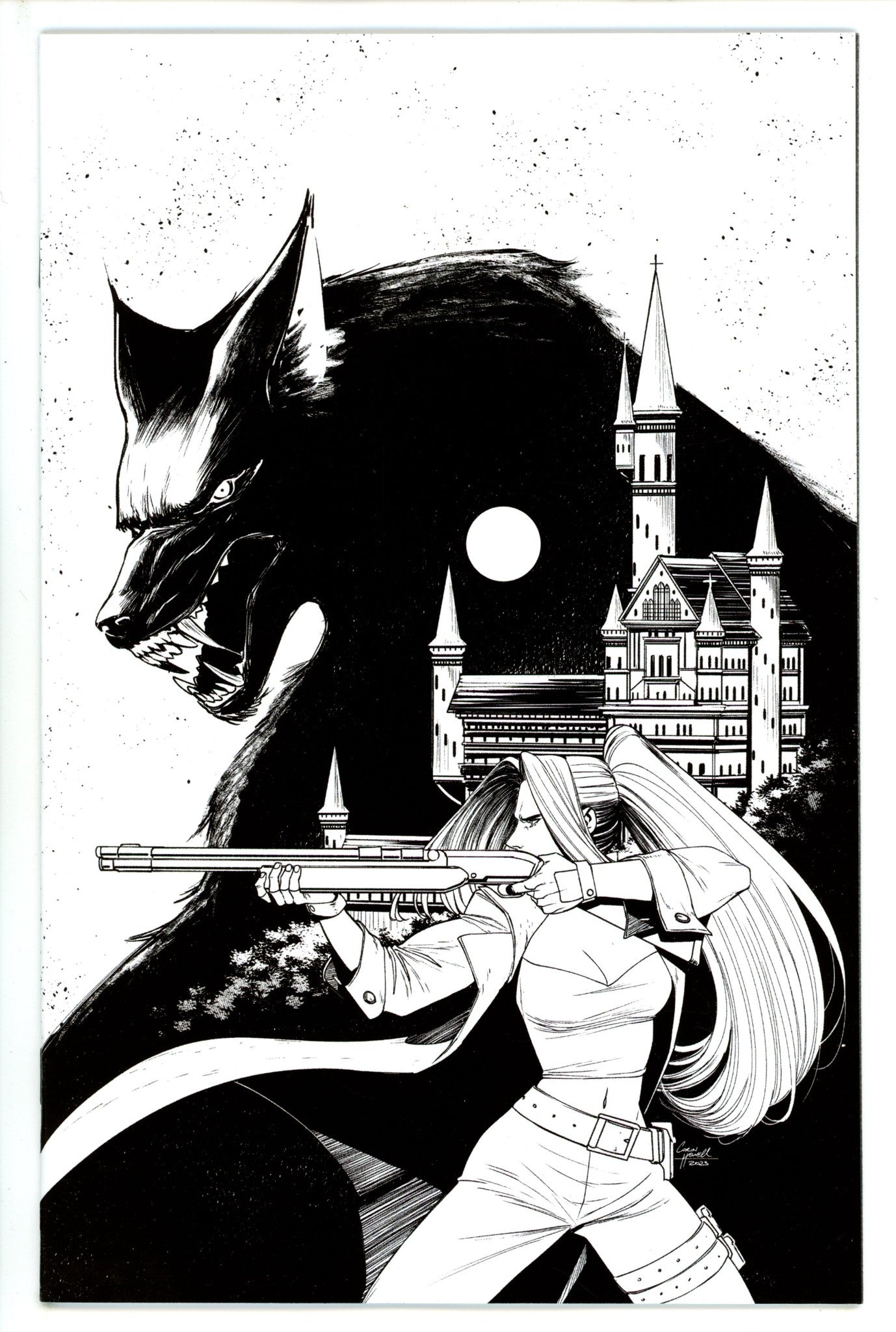 Werewolf by Night Vol 4 1 Howell B&W Virgin Incentive Variant NM (2023)