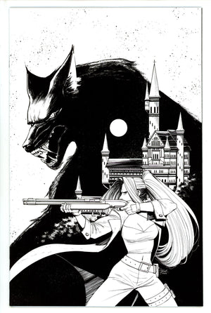 Werewolf by Night Vol 4 1 Howell B&W Virgin Incentive Variant NM (2023)