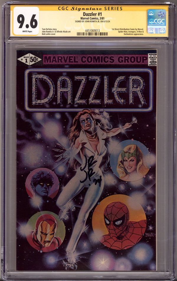 Dazzler Vol 1 1 CGC 9.6 (NM+) (1981) Signed x1 Cover John Romita Jr.