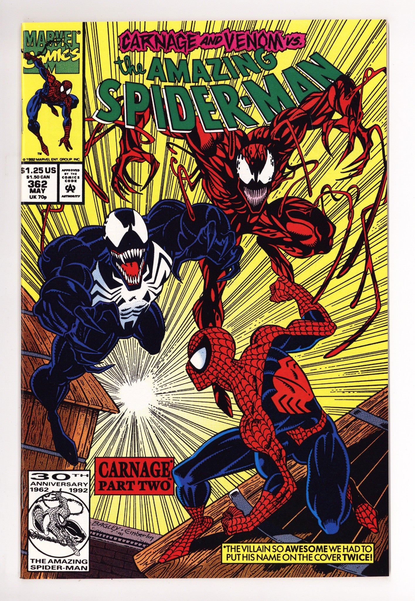 The Amazing Spider-Man Vol 1 362 NM- (9.2) (1992) 