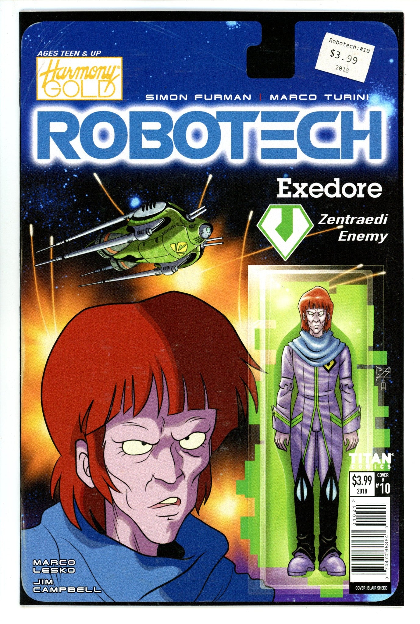 Robotech 10 Mid Grade (2018) Shedd Action Figure Variant 