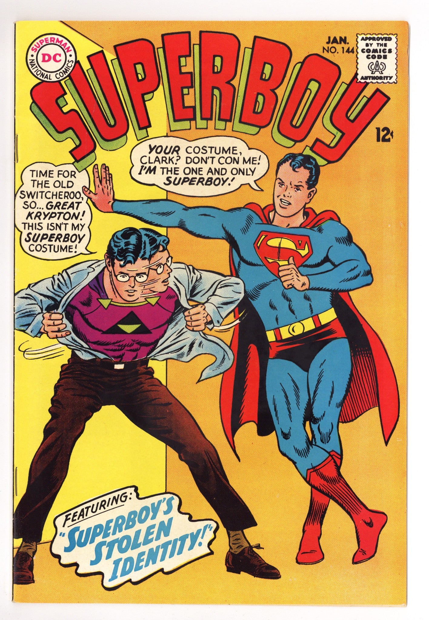 Superboy Vol 1 144  FN+ (6.5)   (1968)        