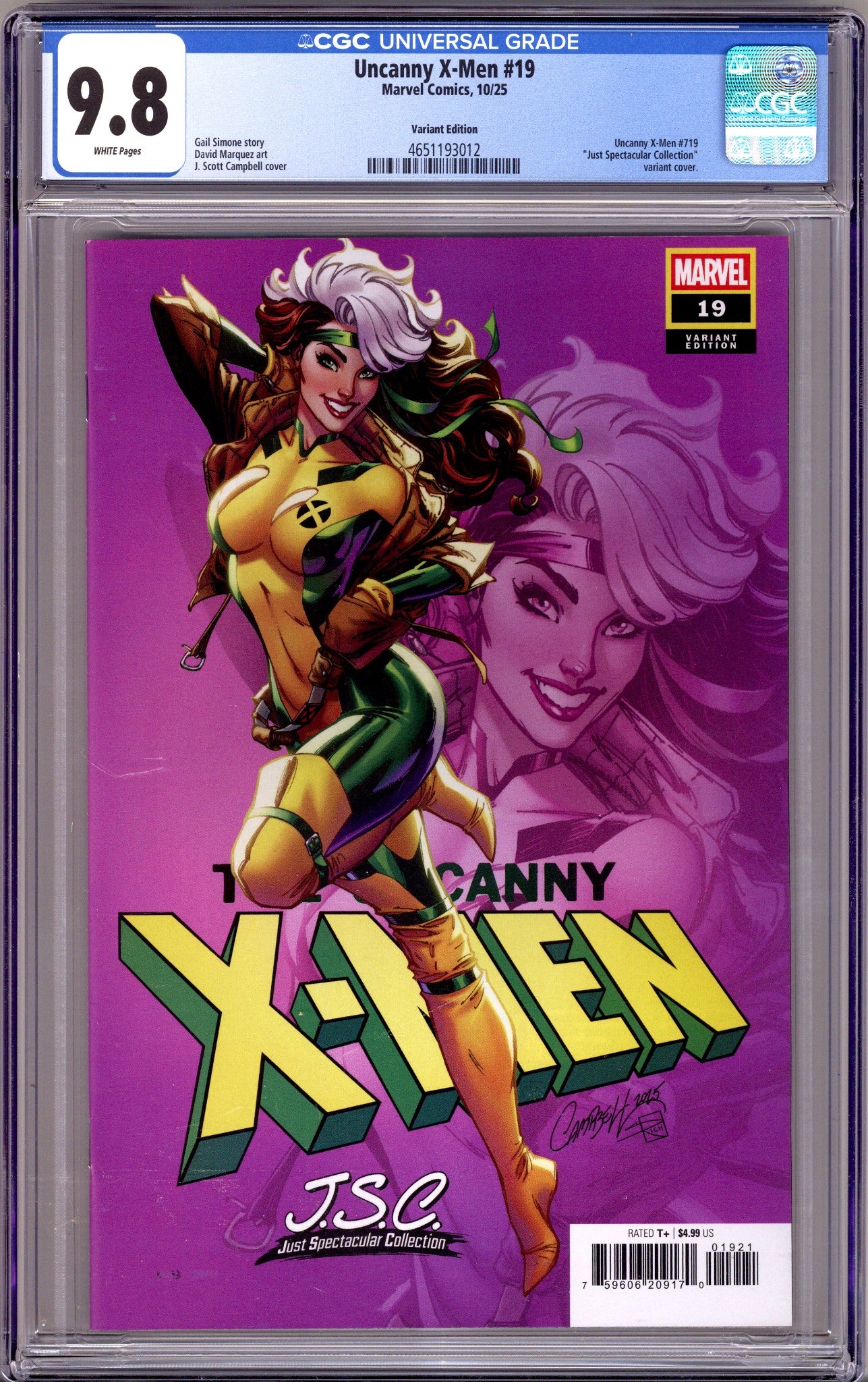 Uncanny X-Men Vol 6 19 CGC 9.8 (NM/M) (2025) Campbell Variant 