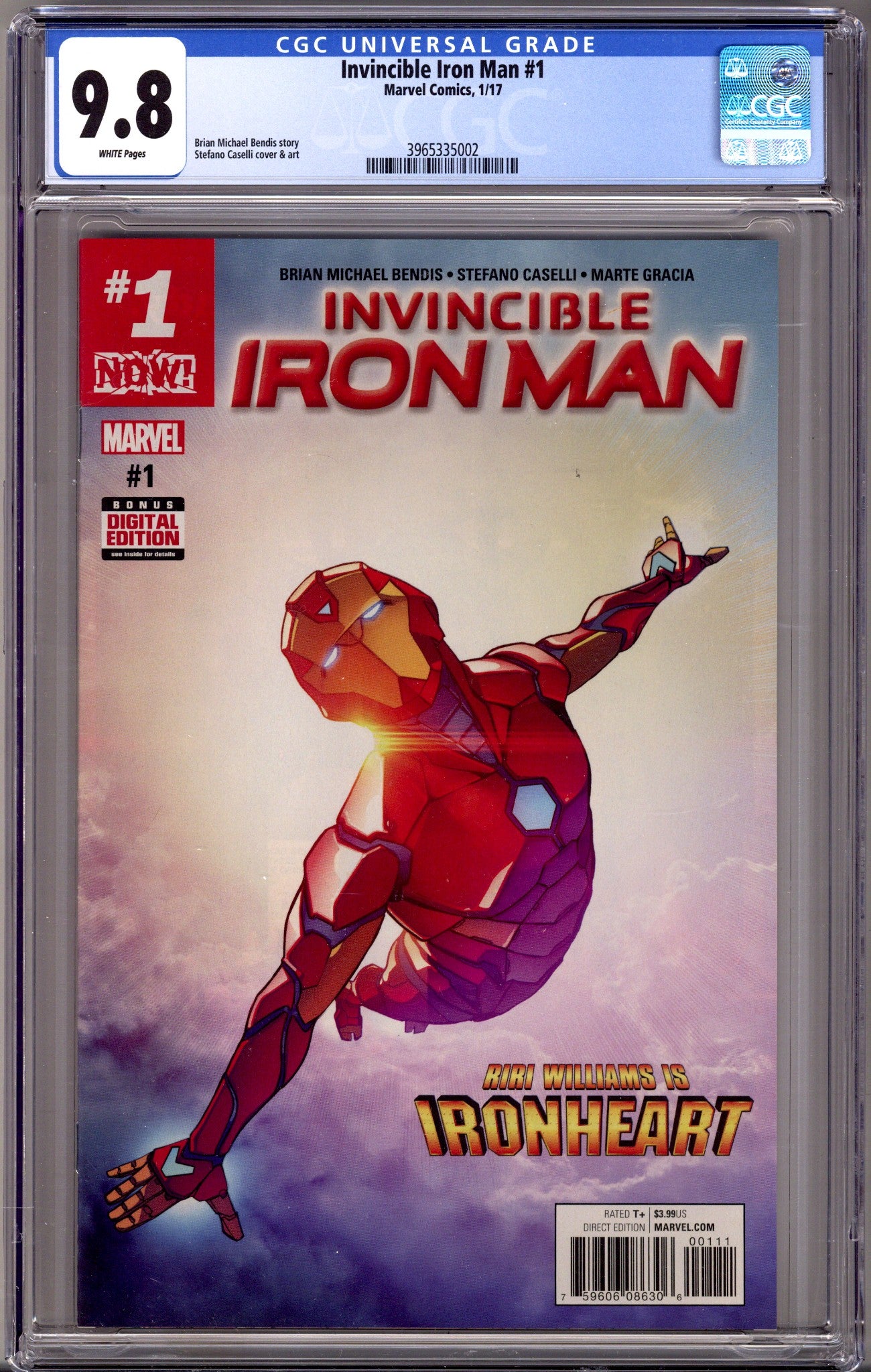 Invincible Iron Man Vol 3 1 CGC 9.8 (NM/M) (2017) 