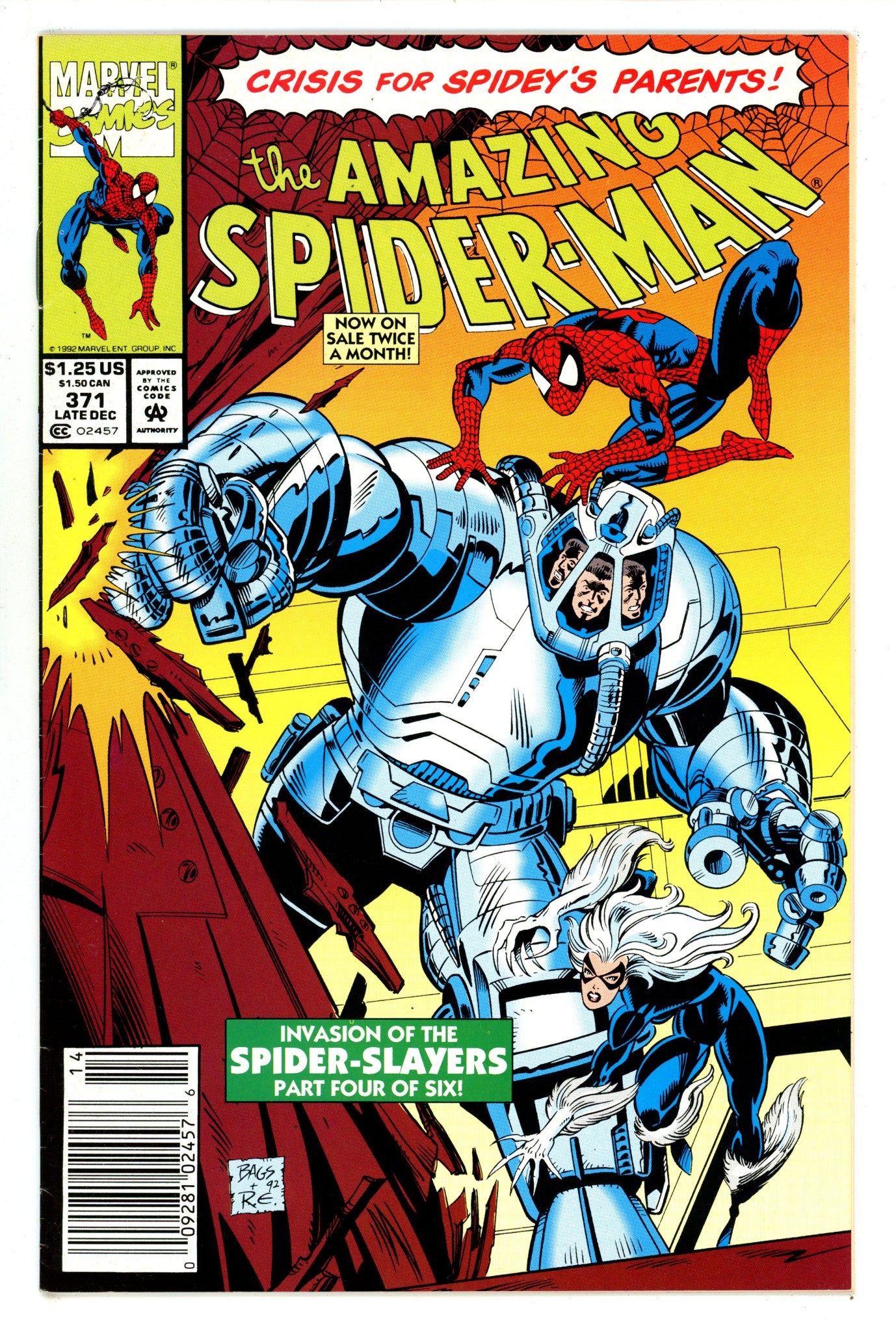 The Amazing Spider-Man Vol 1 371 FN/VF (7.0) (1992) Newsstand 
