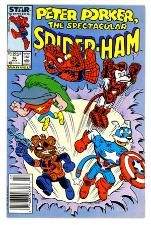 Peter Porker, the Spectacular Spider-Ham 16 VF- (7.5) (1987) Newsstand