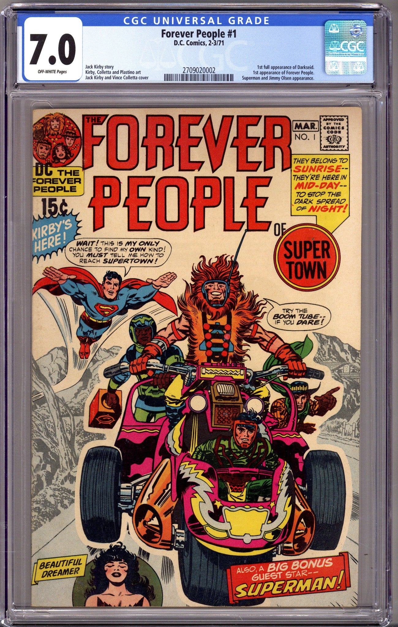 The Forever People Vol 1 1 CGC 7.0 (FN/VF) (1971)