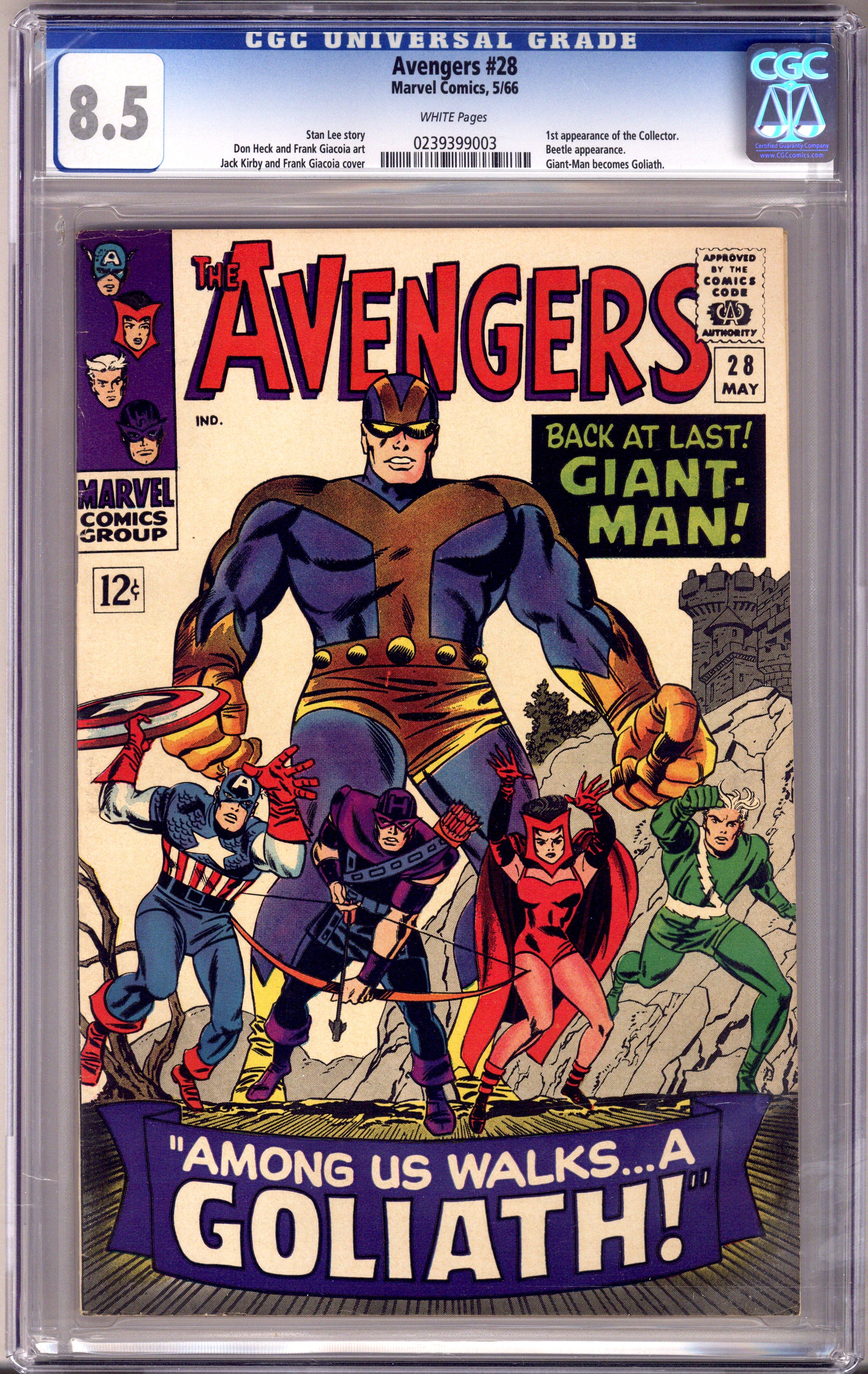 The Avengers Vol 1 28 CGC 8.5 (VF+) (1966) 
