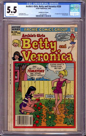 Archie's Girls Betty and Veronica 320 CGC 5.5 (FN-) (1982) Canadian Price Variant