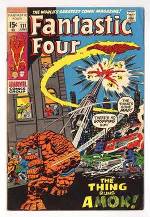 Fantastic Four Vol 1 111  VG+ (4.5)   (1971)