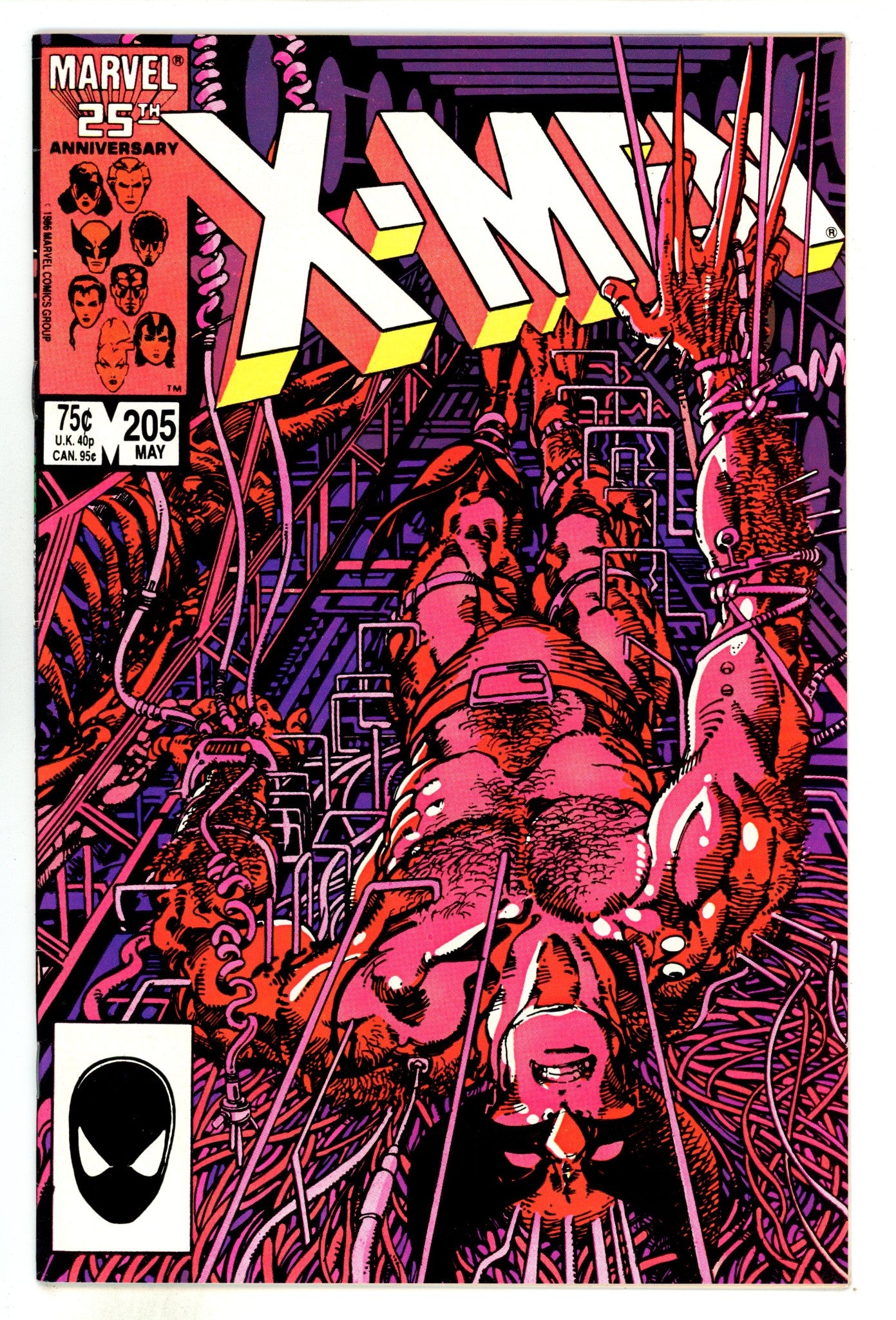 The Uncanny X-Men Vol 1 205  FN+ (6.5)  (1986)  