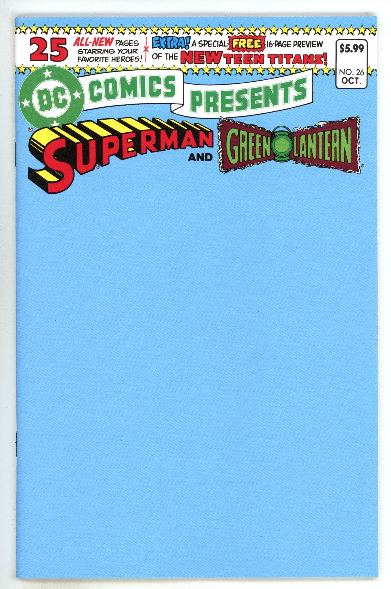 DC Comics Presents Vol 1 26   Facsimile Blank Variant   (2024)