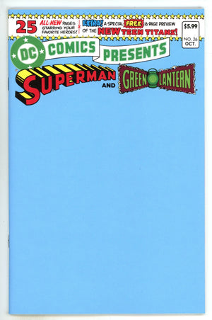 DC Comics Presents Vol 1 26 Facsimile Blank Variant (2024)