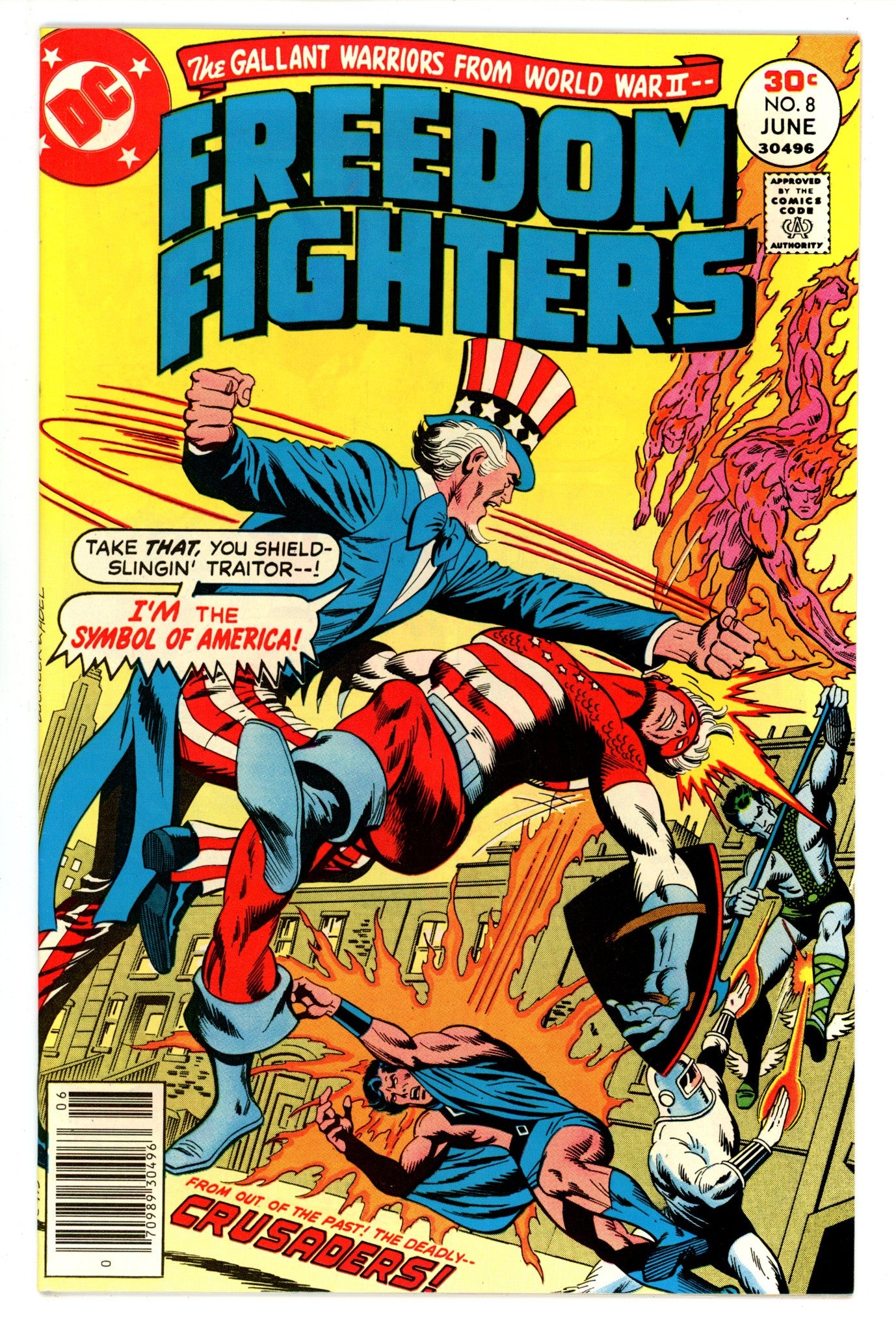 Freedom Fighters Vol 1 8  VF+ (8.5)  (1977)   