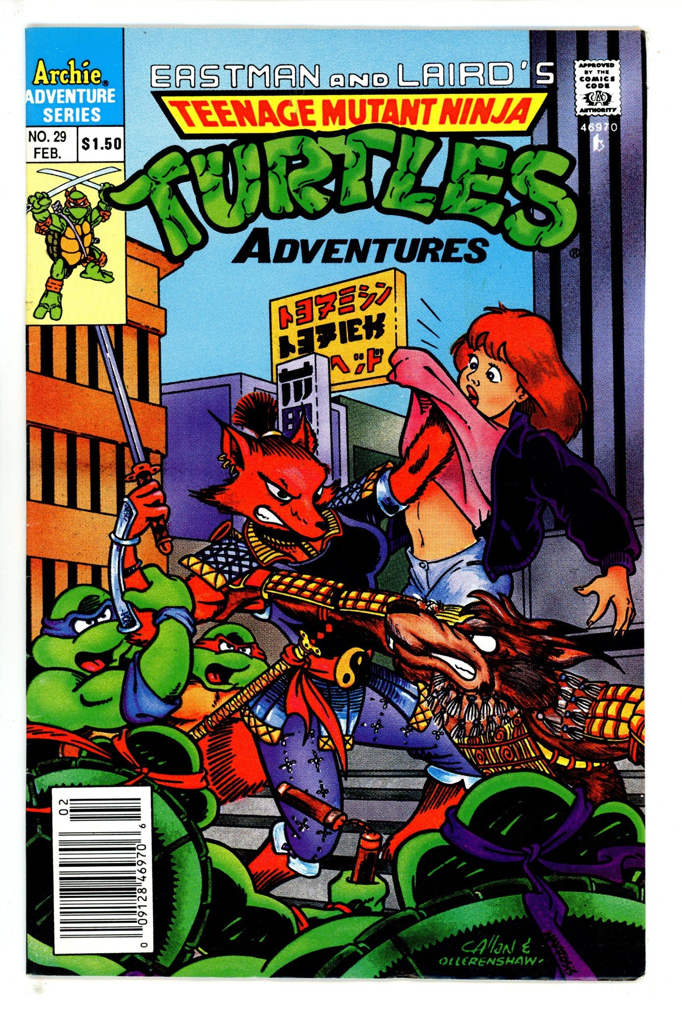 Teenage Mutant Ninja Turtles Adventures Vol 2 29 Canadian Variant FN+ (1992)