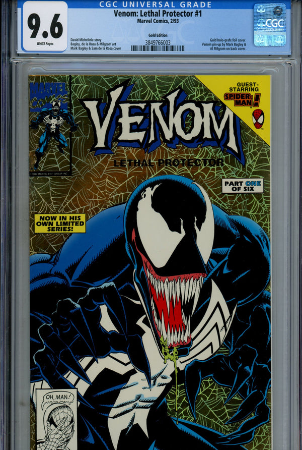 Venom: Lethal Protector Vol 1 1 CGC 9.6 (NM+) (1993) Gold Foil Variant