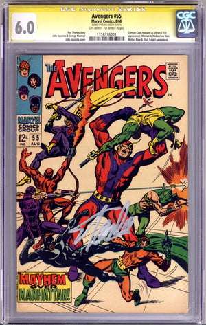 The Avengers Vol 1 55 CGC 6.0 (FN) (1968) Signed x1 Cover Stan Lee