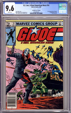 G.I. Joe, A Real American Hero 14 CGC 9.6 (NM+) (1983) Canadian Price Variant 