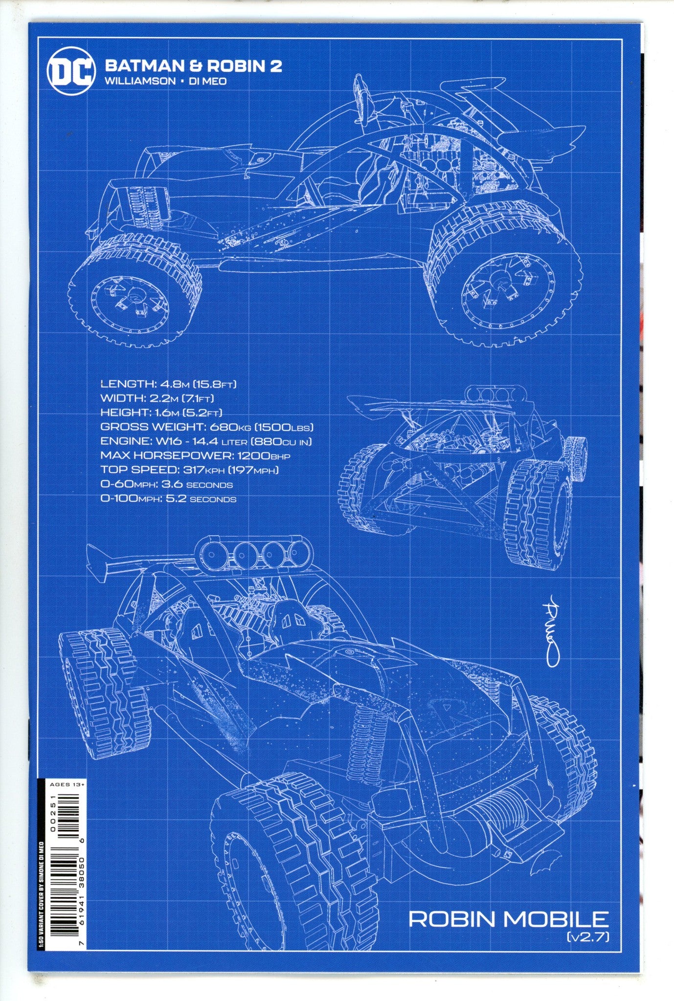 Batman And Robin Vol 3 2 Meo Incentive Variant NM+ (2023)