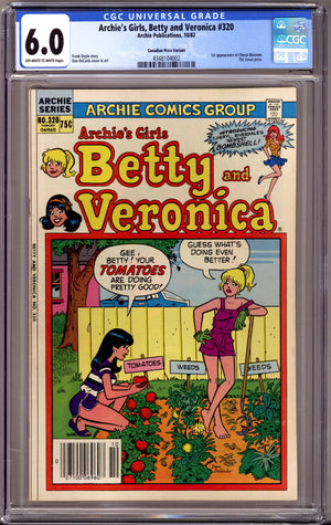 Archie's Girls Betty and Veronica 320 CGC 6.0 (FN) (1982) Canadian Price Variant