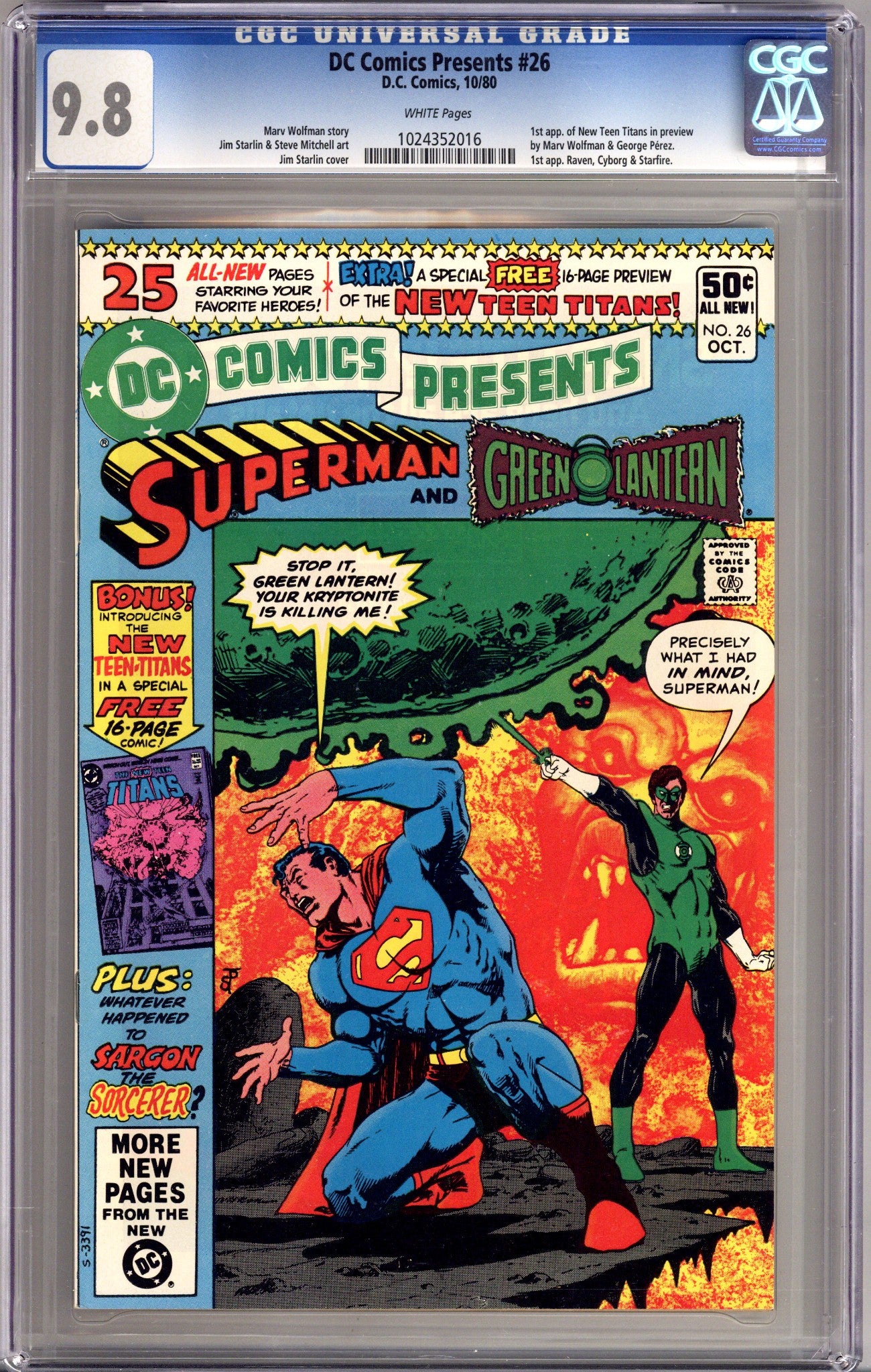DC Comics Presents Vol 1 26 CGC 9.8 (NM/M) (1980) 