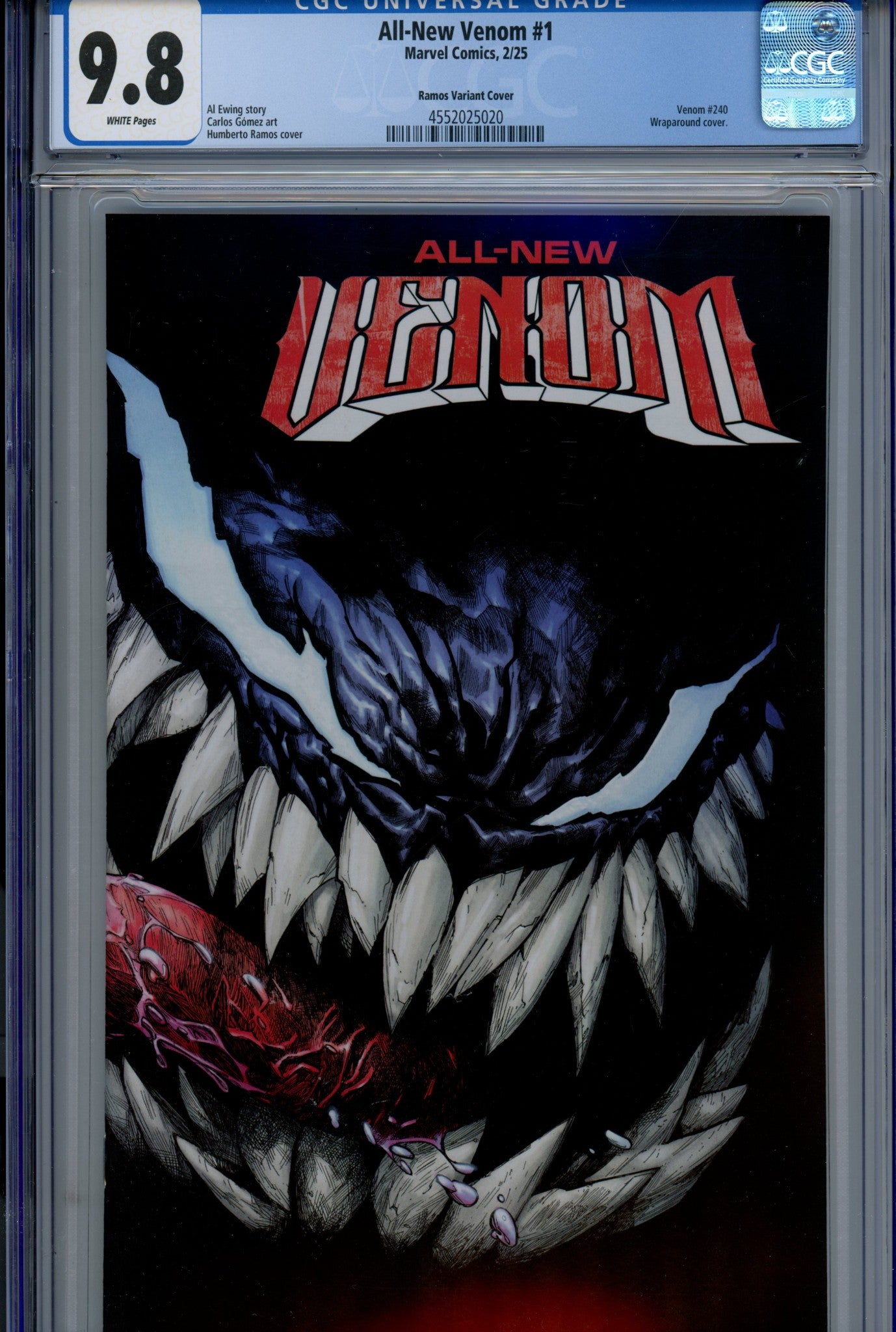 All-New Venom 1 CGC 9.8 (NM/M) (2025) Ramos Variant 