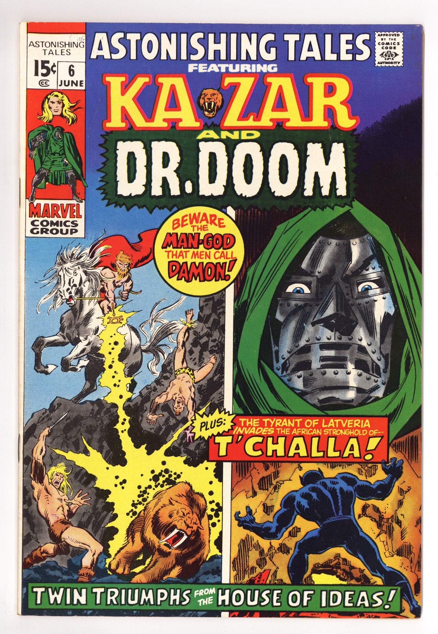 Astonishing Tales Vol 1 6 VF (8.0) (1971) 