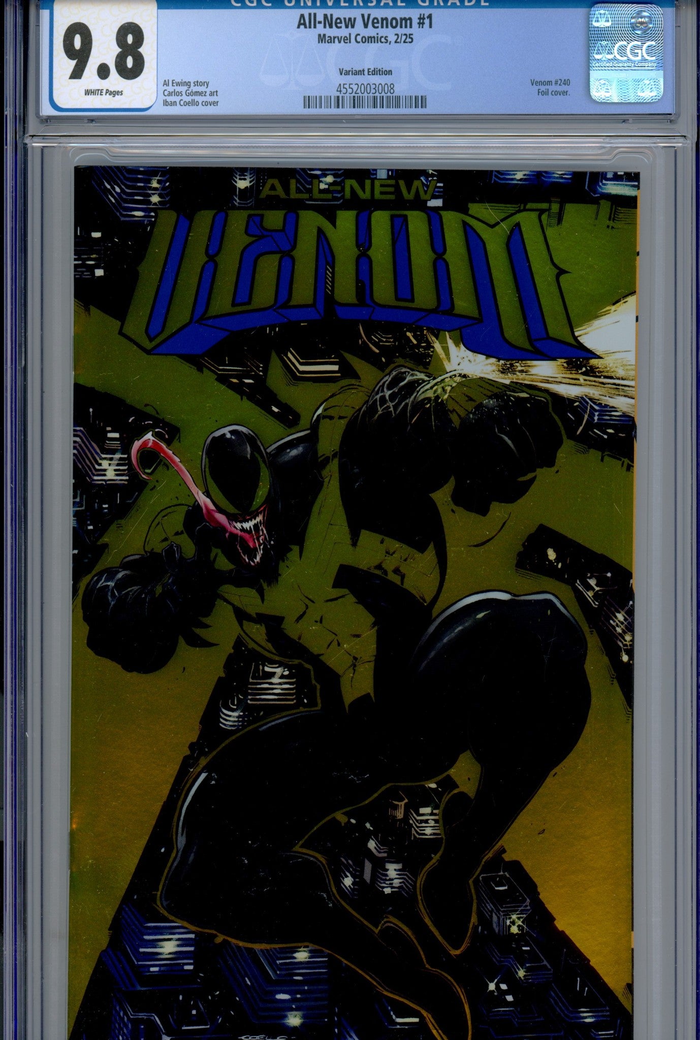 All-New Venom 1 CGC 9.8 (NM/M) (2025) Coello Foil Variant 