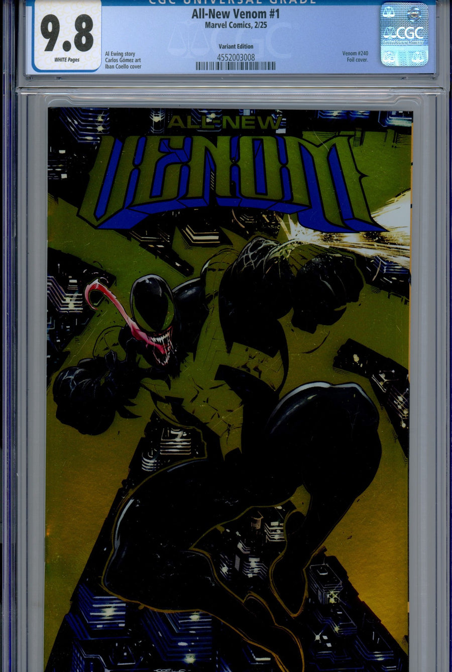All-New Venom 1 CGC 9.8 (NM/M) (2025) Coello Foil Variant 