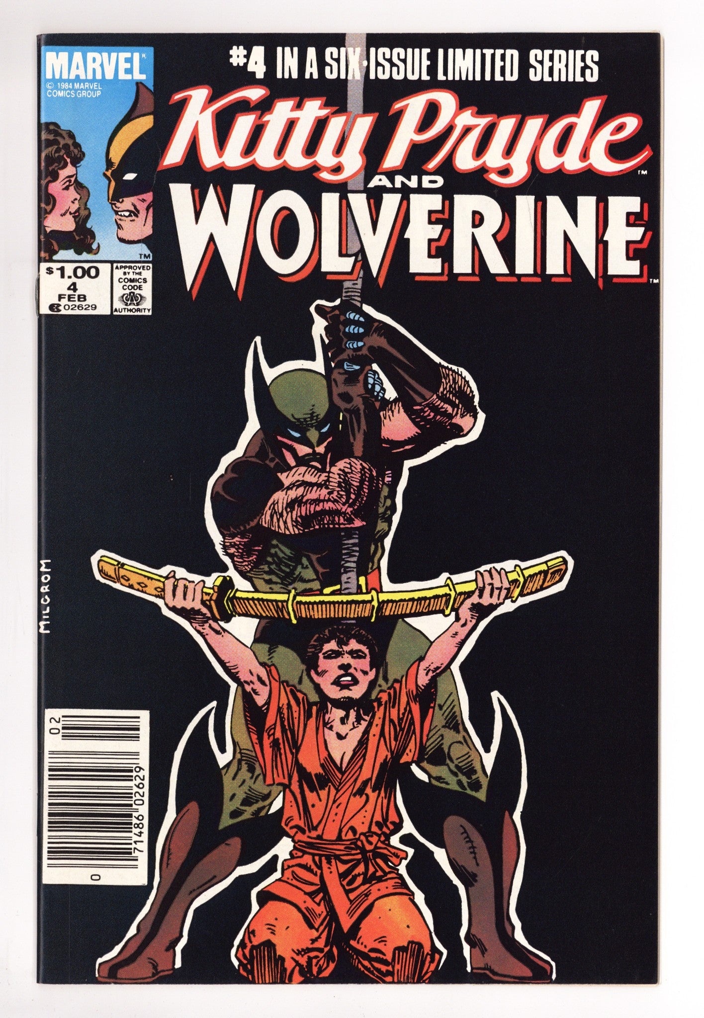 Kitty Pryde and Wolverine 4 NM- (9.2) (1985) Canadian Price Variant 