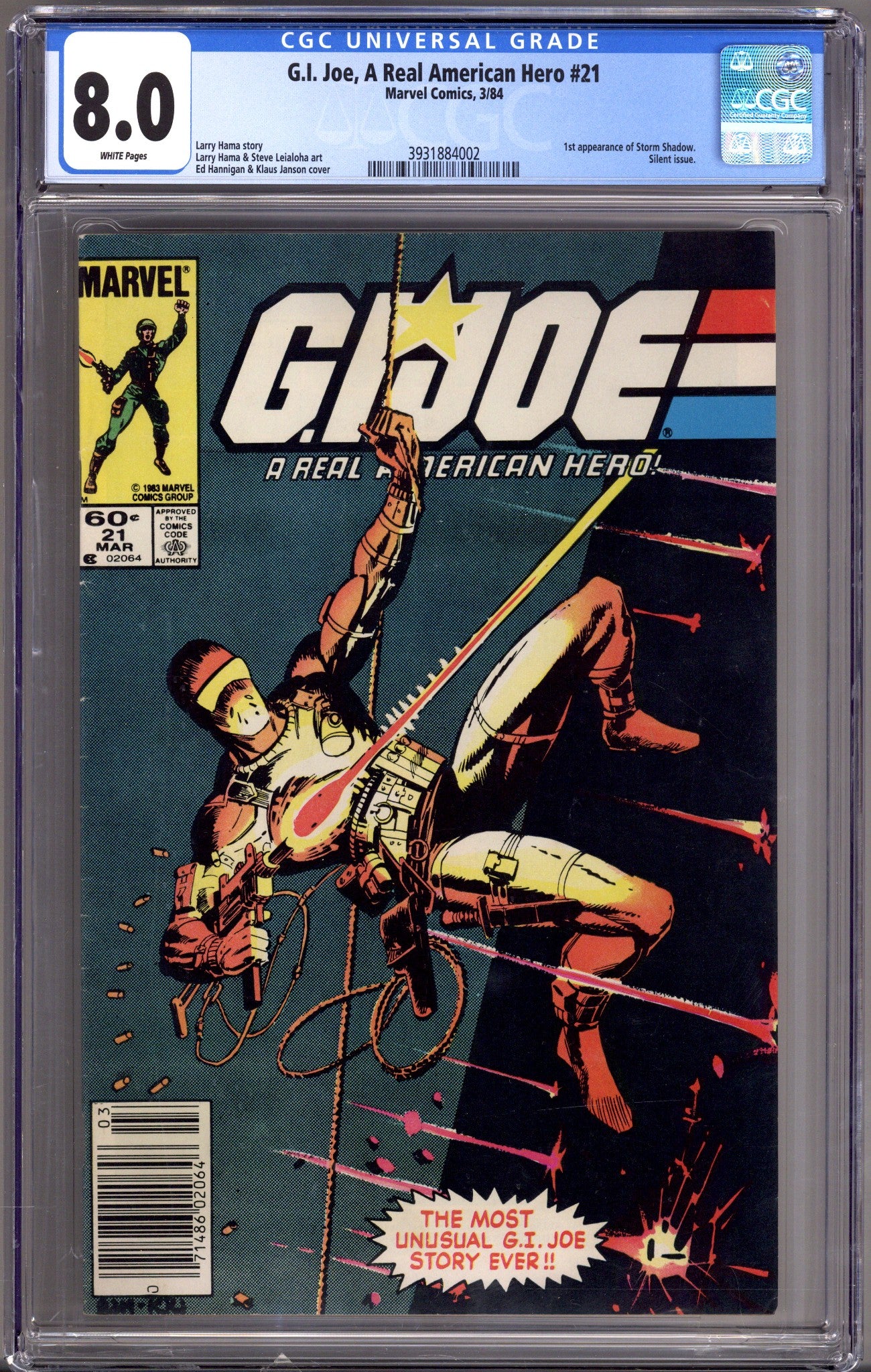G.I. Joe, A Real American Hero 21 CGC 8.0 (VF) (1984) Newsstand 
