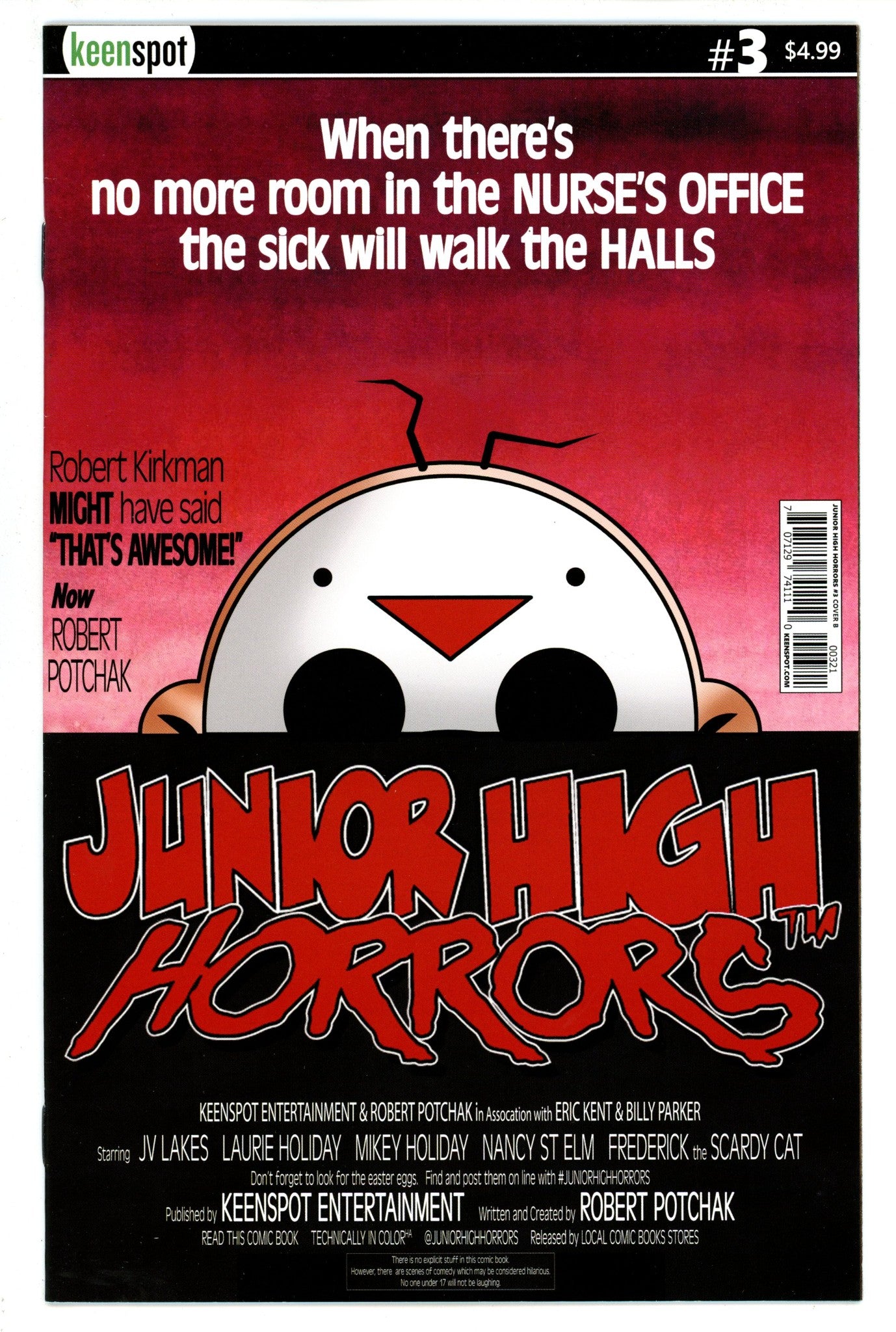 Junior High Horrors 3 High Grade (2019) Parker Homage Variant 